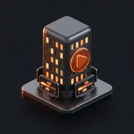 Corporate Video Teams 3D illustration