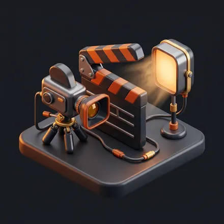 Production Companies 3D illustration